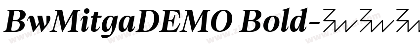 BwMitgaDEMO Bold字体转换